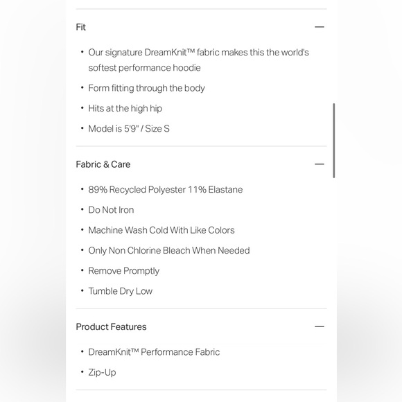 Vuori Halo Mini Full Zip Hoodie - Picture 7 of 7